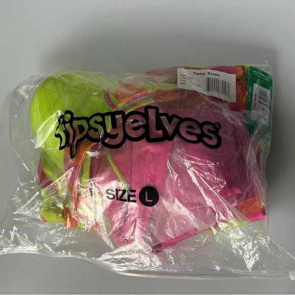 Tipsy Elves Malibu Man Costume Neon Barbie Core Mens Large - Picture 2 of 4